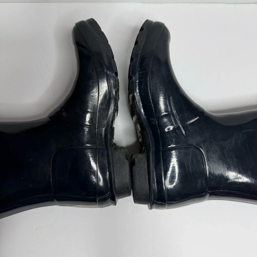 Hunter Glossy Rain Tall Boots Girl Size 6
